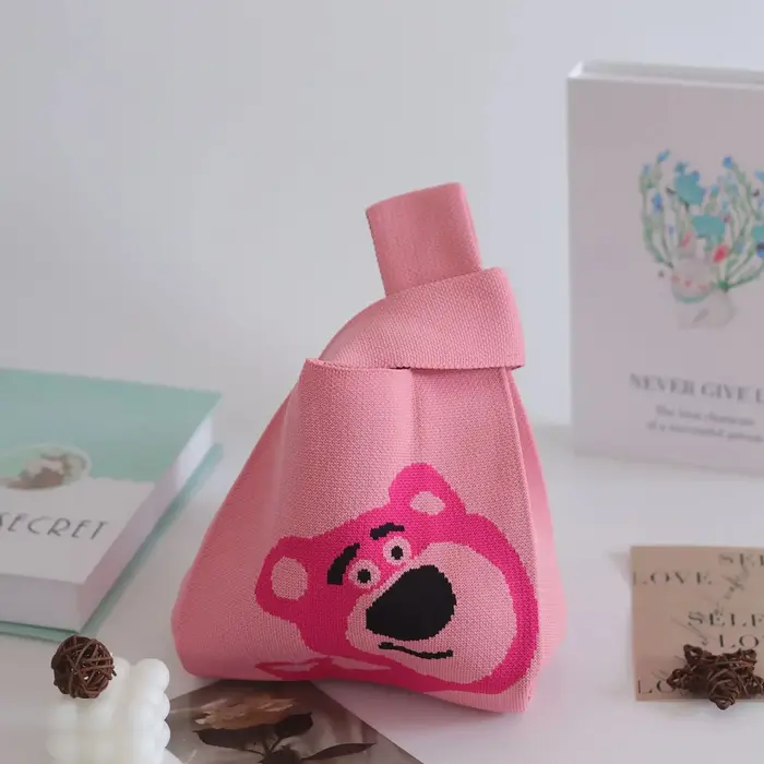 Sac à main seau tricoté pour célébration de mariage