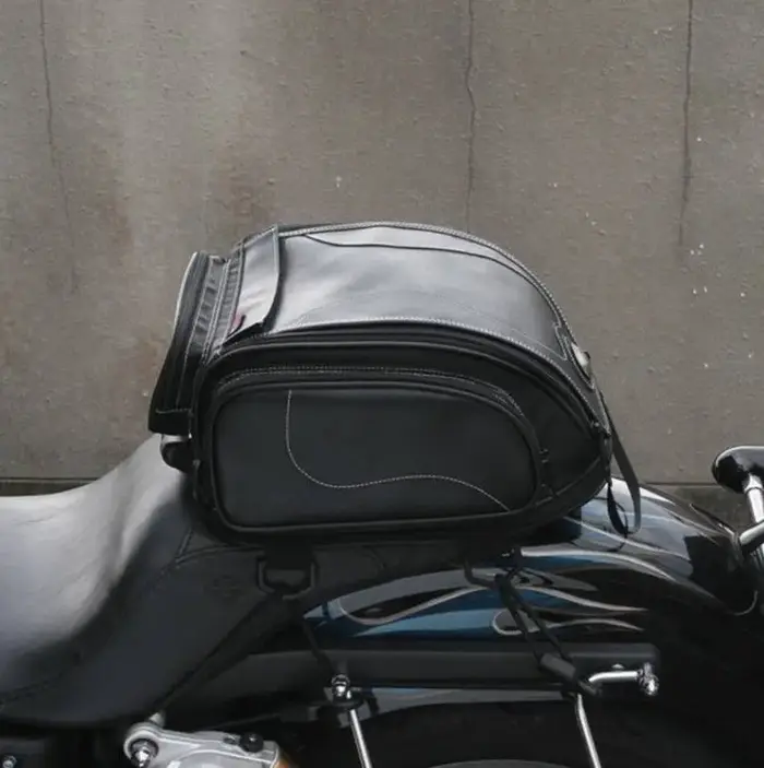 Sac de motard de voyage étanche en cuir PU pour moto