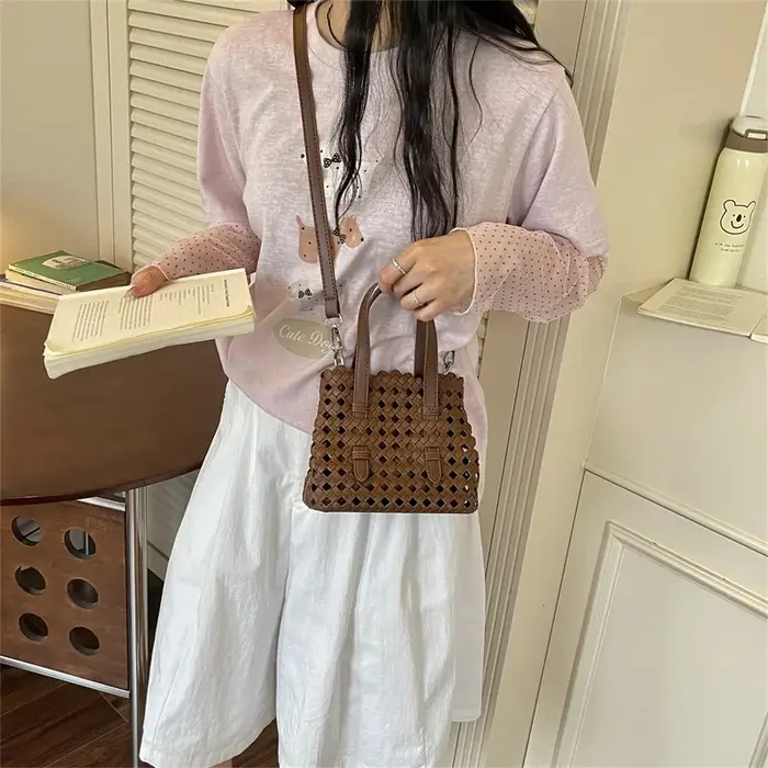 Sac cabas chic style français ajouré pour femme