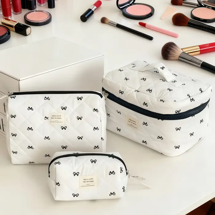 Pochette cosmétique à imprimé floral
