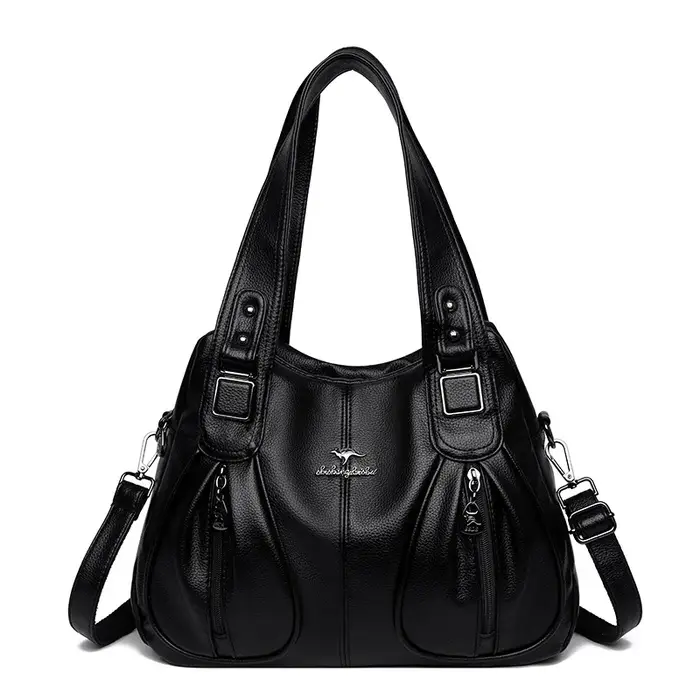 Sac à main tendance en cuir souple grande capacité pour femme