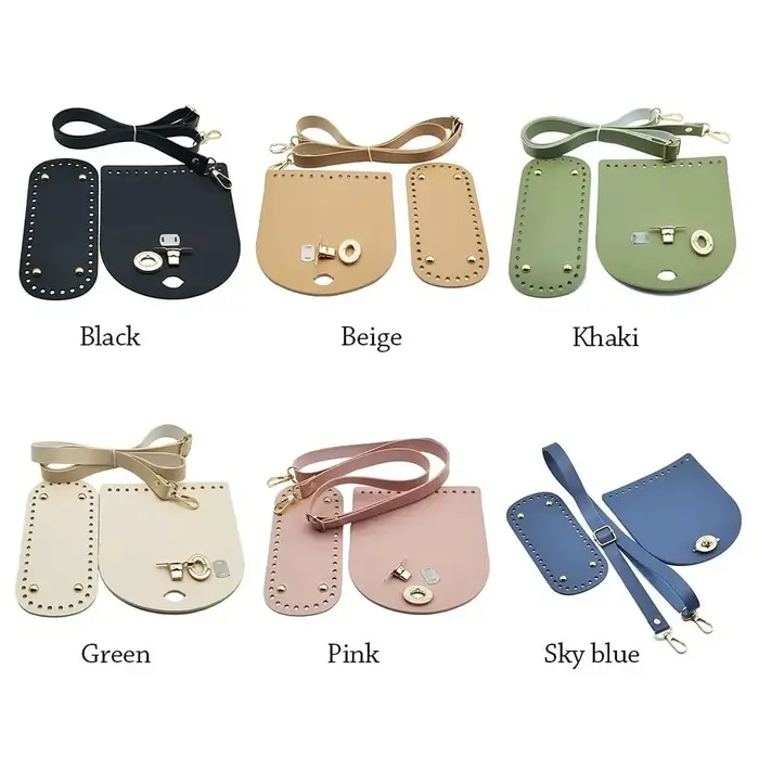 Ensemble de sac à main tissé à la main avec sangle en cuir