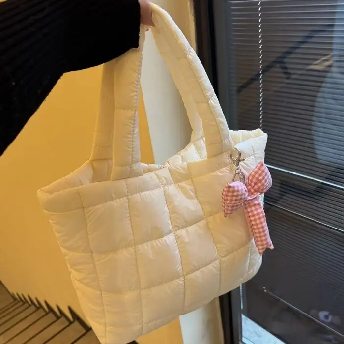 Sac à main de grande capacité YT, sac fourre-tout matelassé doux et moelleux, léger et polyvalent, a