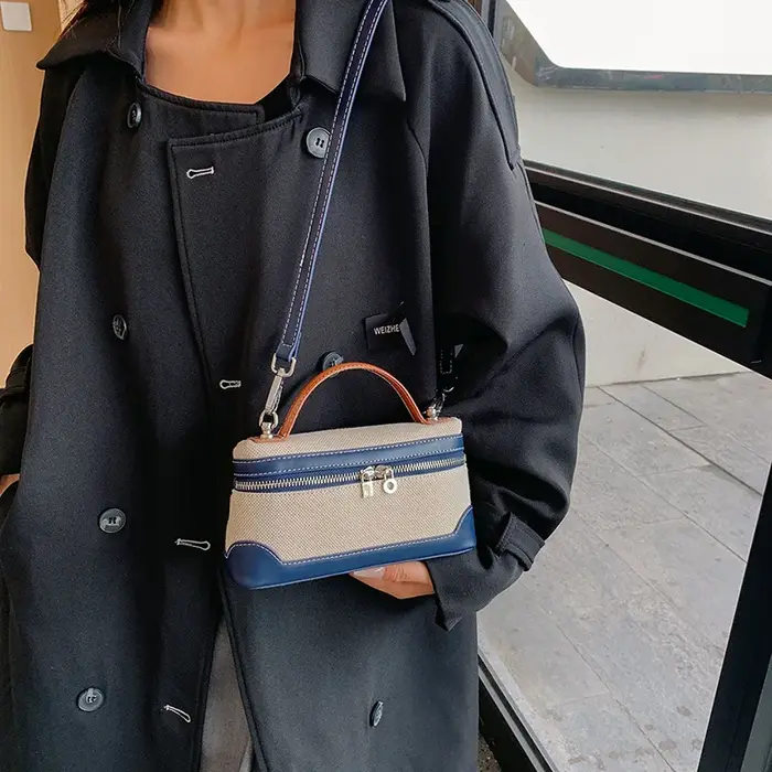 Sac à main en toile patchwork pour femme