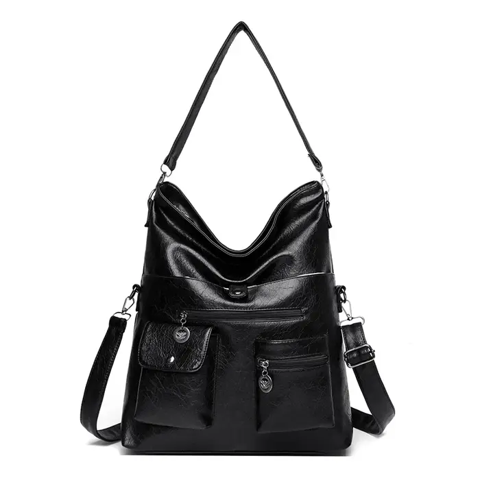 Sac fourre-tout en cuir Pu souple pour femmes, pochette sous les bras de grande capacité, sac à band