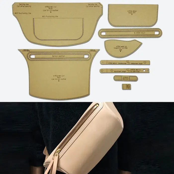 Sac de poitrine en cuir fait à la main