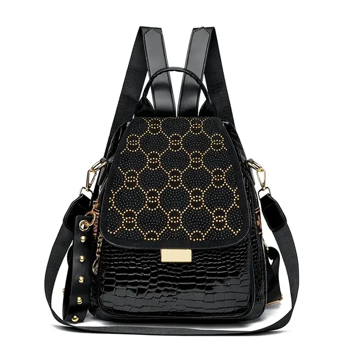 Sac à dos de luxe en cuir ciré à l'huile pour femmes