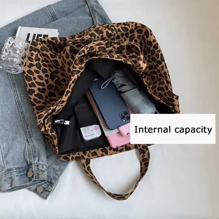 Léopard Design 2024 mode coréenne grands sacs à bandoulière pour femmes voyage sac à main dame Shopper Shopping sac