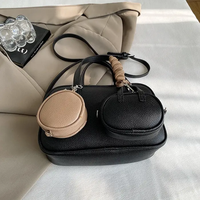 Sac à main décontracté 3 en 1, sacoches de marque à la mode pour femmes, sac à bandoulière en cuir P
