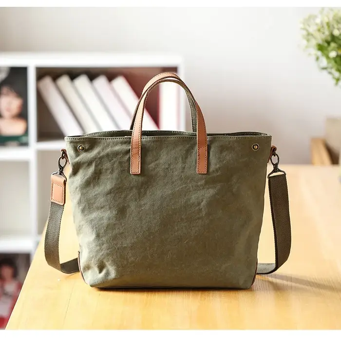Sac messager fourre-tout en toile pour hommes et femmes