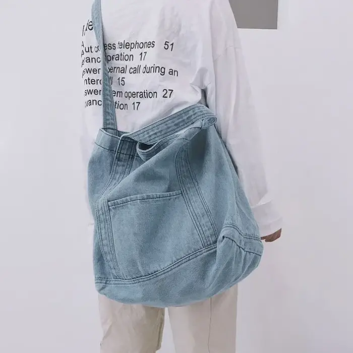 Denim Sac à Main à bandoulière pour femme Sac