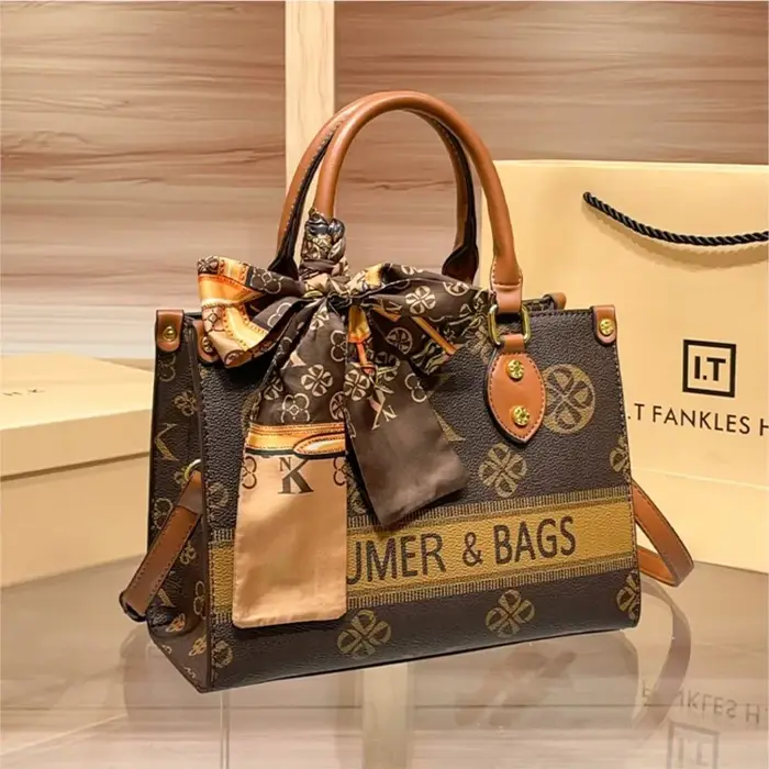 Sac à main léger de marque de luxe pour femmes, fourre-tout à bandoulière de couleur contrastée, nou