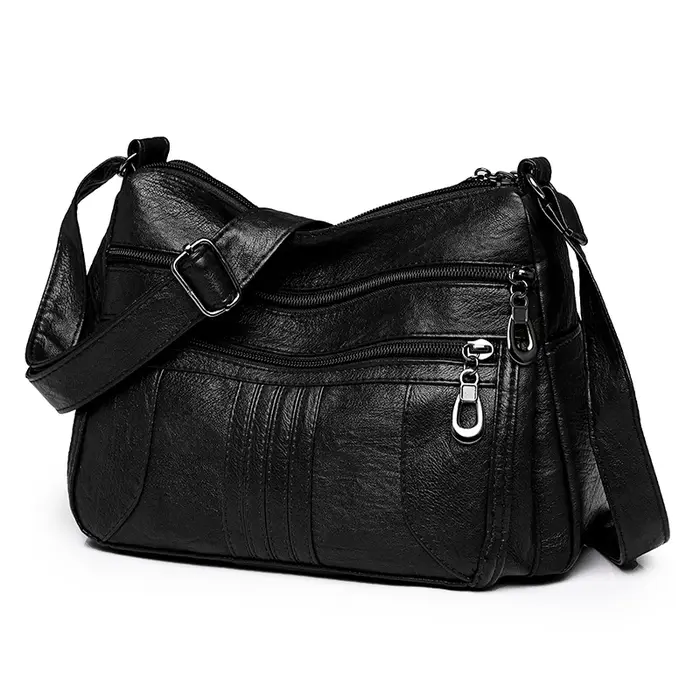 Sac à bandoulière en cuir vintage pour femme, sac à main multi-poches, sacs à main Messenger, petit