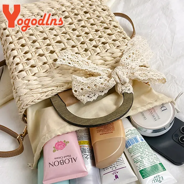 Sac à main en paille tissé à la main pour femmes