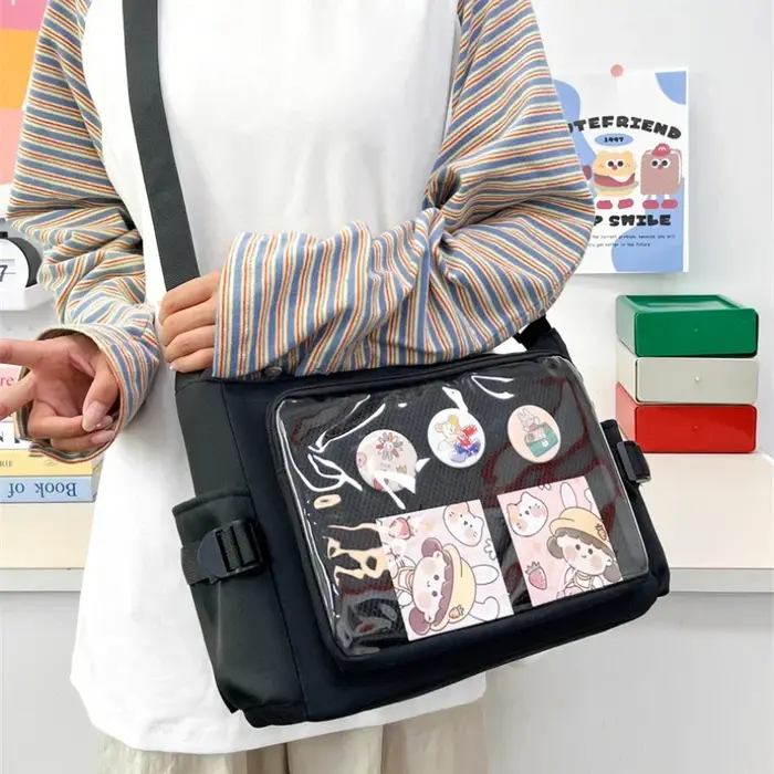 Sac à bandoulière de style collège pour filles