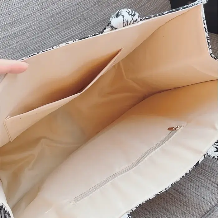Sac à main pour femme, sac fourre-tout brodé