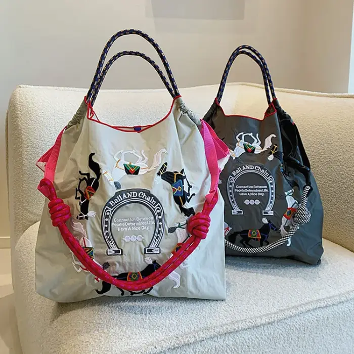 Sac de shopping brodé Wanli Horse