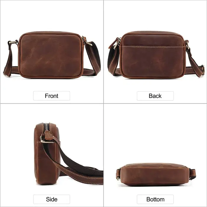 JOYIR en cuir véritable Mini sac de messager voyage sac à bandoulière pour femmes hommes téléphone portable sac à main