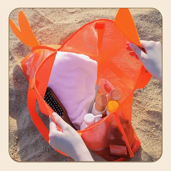 Sac de plage en filet mignon pour jouets de sable