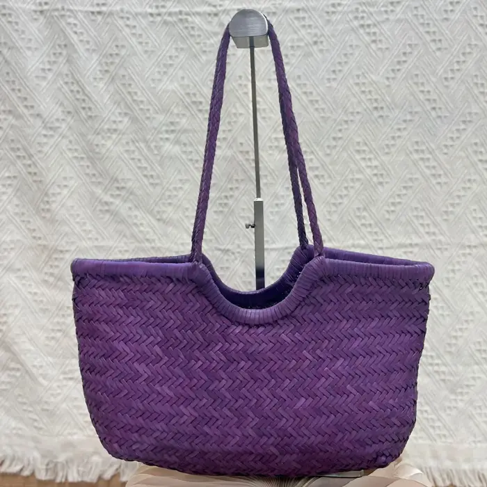 Sac panier à légumes tissé à la main français
