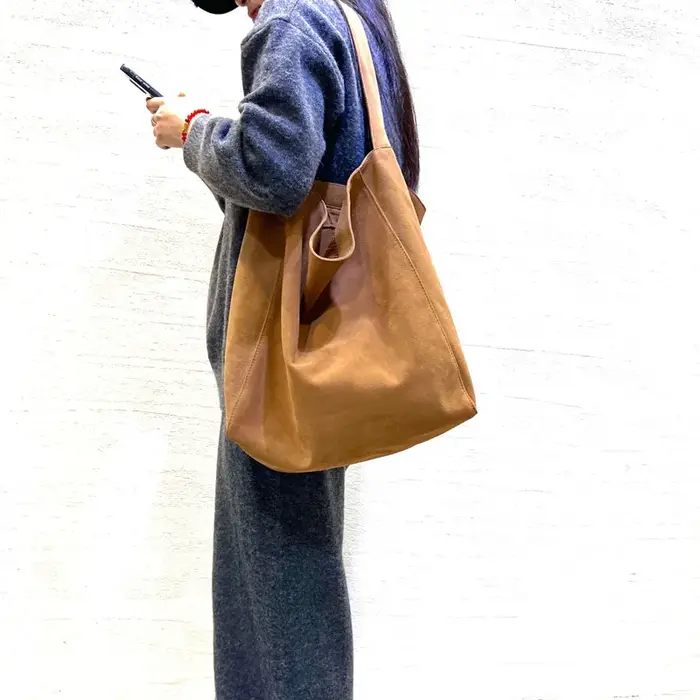 Sac seau en cuir pour femmes