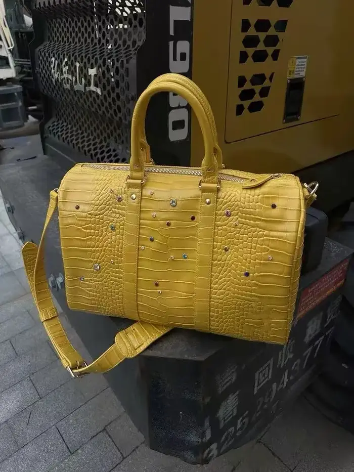 Sac fourre-tout femmes Crocodile Grain 2025 mode Vintage diamant PU haute capacité sac à bandoulière sac à main Style euro-américain