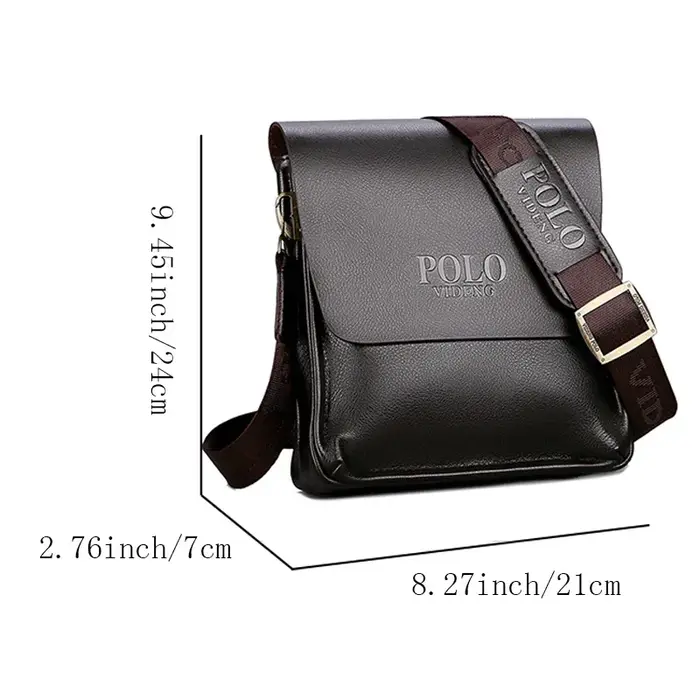 Sac à bandoulière Polo d'affaires décontracté Paul sac en cuir Vertical sac