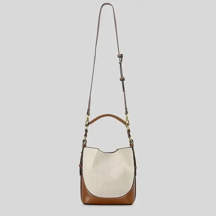 Sac seau en toile à panneaux pour femmes