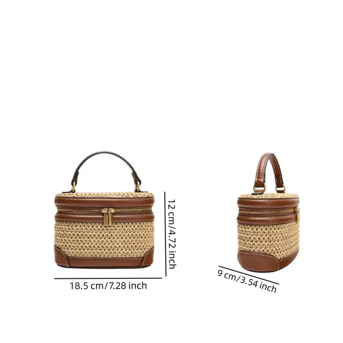 Sac femme en paille tressée printemps-été 2026