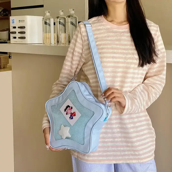 Mignon Kawaii Ita sac Original Anime étoile à cinq branches bidimensionnel sac à bandoulière rue mode Ulzzang sac