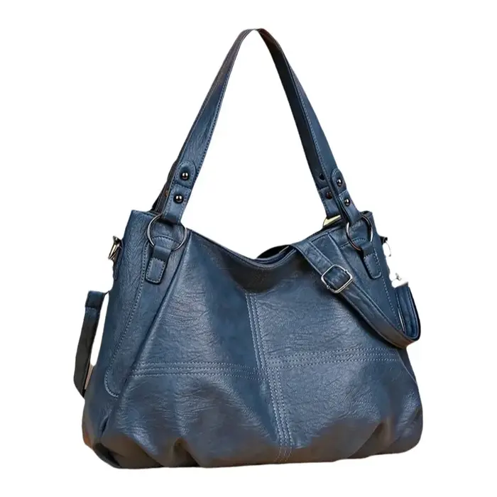 Sac à bandoulière en cuir souple grande capacité pour femme – Nouvelle collection tendance