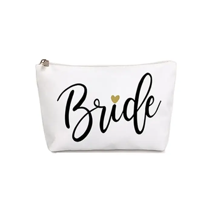 Sac fourre-tout et trousse de maquillage pour mariée