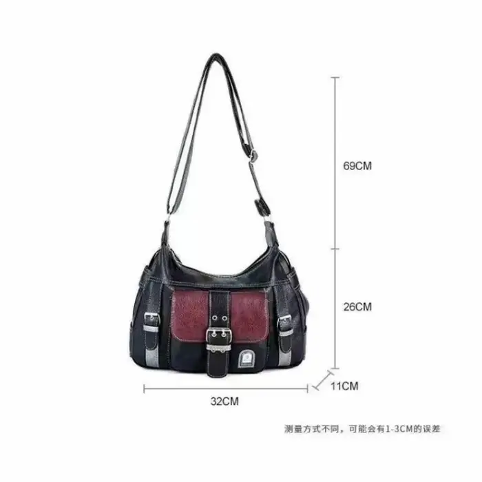 Sac à bandoulière vintage en cuir PU pour femme