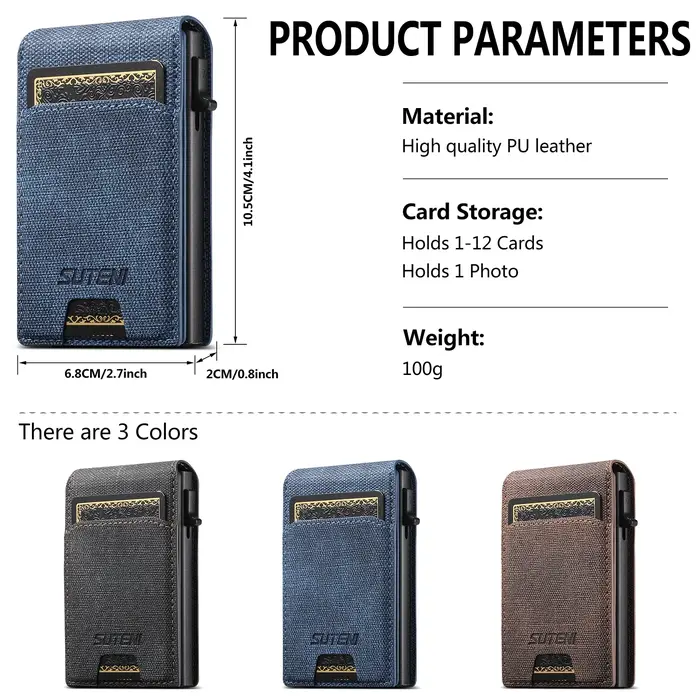 Porte-cartes en cuir PU de haute qualité