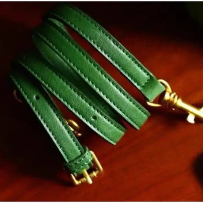 Sac seau en cuir vert de luxe de marque