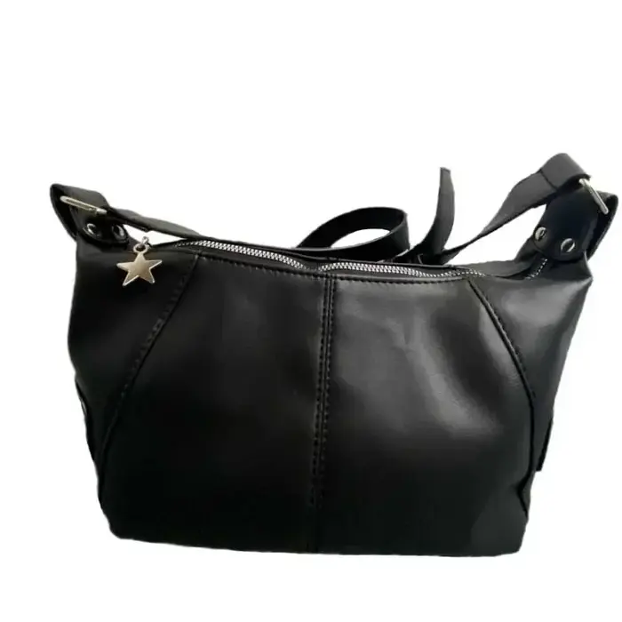 Y2K coréen gothique étoile fille noir sac à main Harajuku esthétique Vintage épaule sac à bandoulière à la mode femmes messager fourre-tout sacs