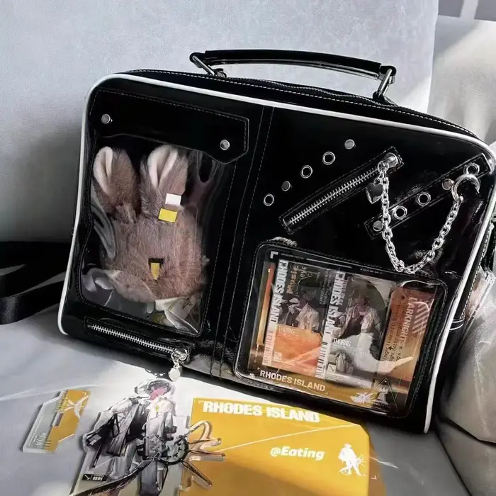 JIAERDI Harajuku blanc sac de messager Packpack femmes nouveau Transparent Jk poignée sacs à bandoulière femme Lolita doux Ita sac filles