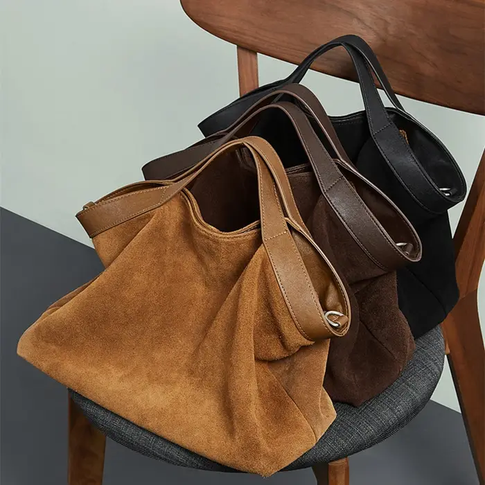 Sacs Hobo en Cuir Souple Véritable BURMINSA pour Femmes