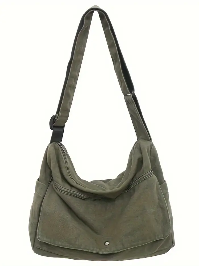 Sac Hobo à bandoulière en toile de grande capacité 4 couleurs – Écharpe durable