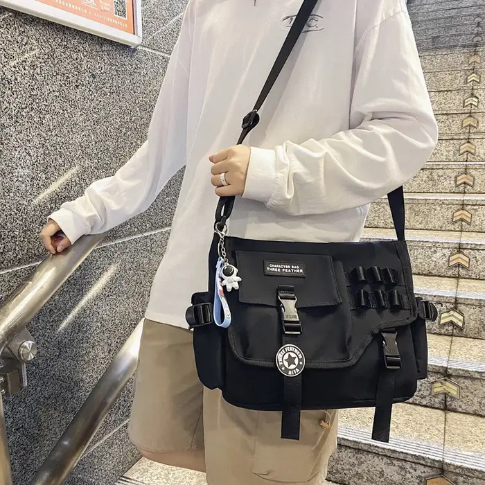 Sacs à bandoulière en toile pour femmes 2023 Nylon hommes postier étudiant sac