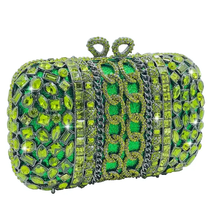 Boutique De FGG vert Olive pochettes pour femmes habillées
