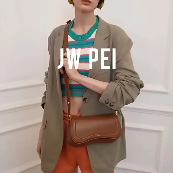 Sac bandoulière réglable en cuir véritable JW PEI Pudding Bag JOY 1C56 pour femme