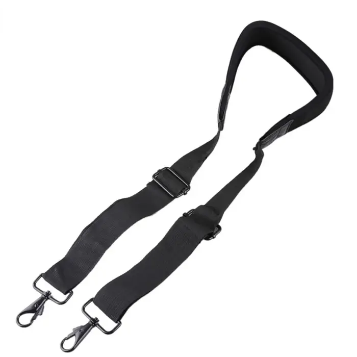 Sangle de sac à bandoulière réglable noire avec doubles crochets pour sac stabilisateur d'appareil photo d'ordinateur portable Canon Nikon