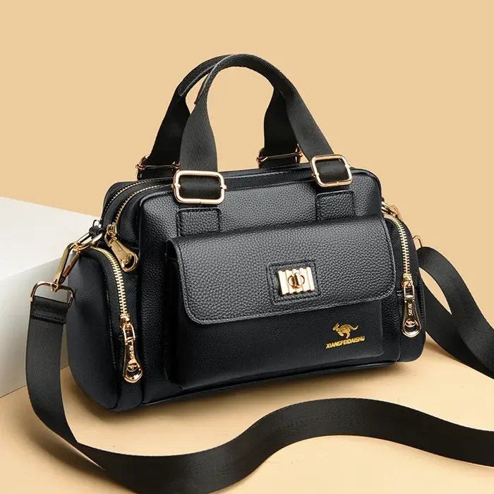 Sac bandoulière grande capacité style moto pour femme