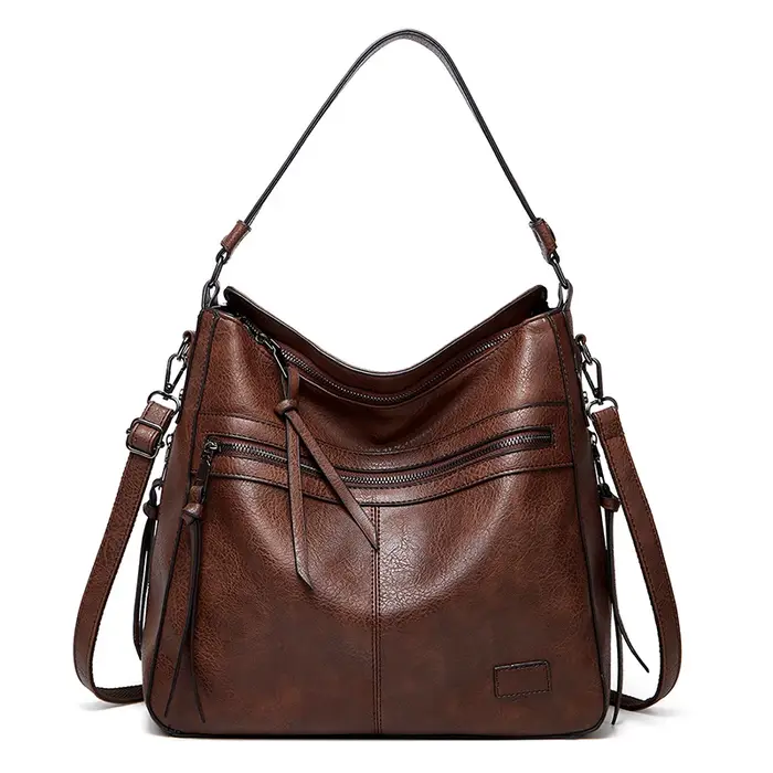 Grand sac messager en cuir pour femme