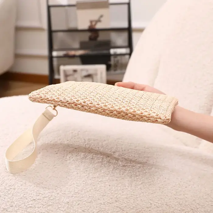 Sac à dos en paille tissé fait à la main pour femmes, pocommuniste pour filles, sac de messager, porte-monnaie, portefeuille de plage, dragonne, mode pour dames