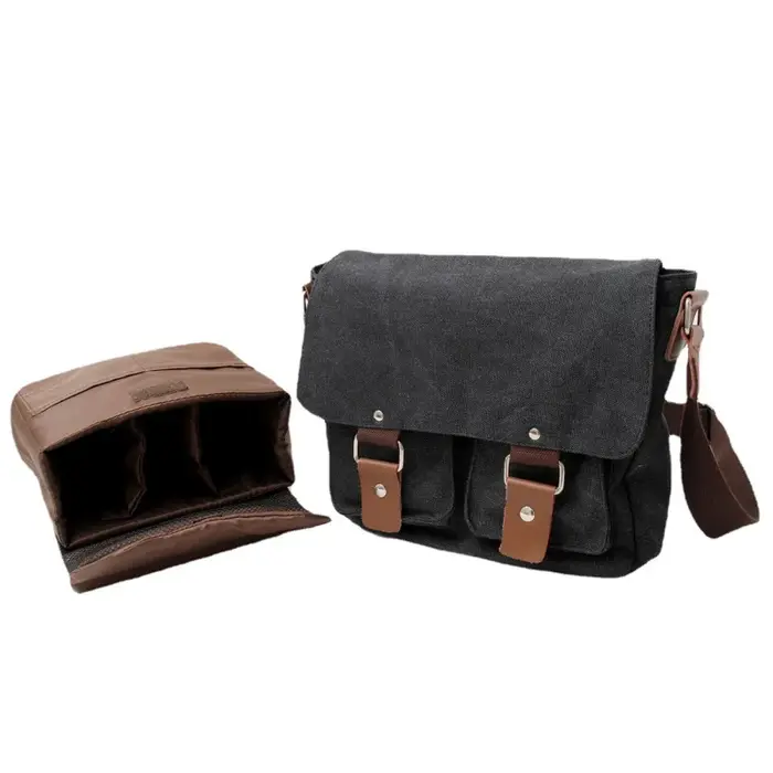 Sac en toile rétro, sac bandoulière pour homme et femme