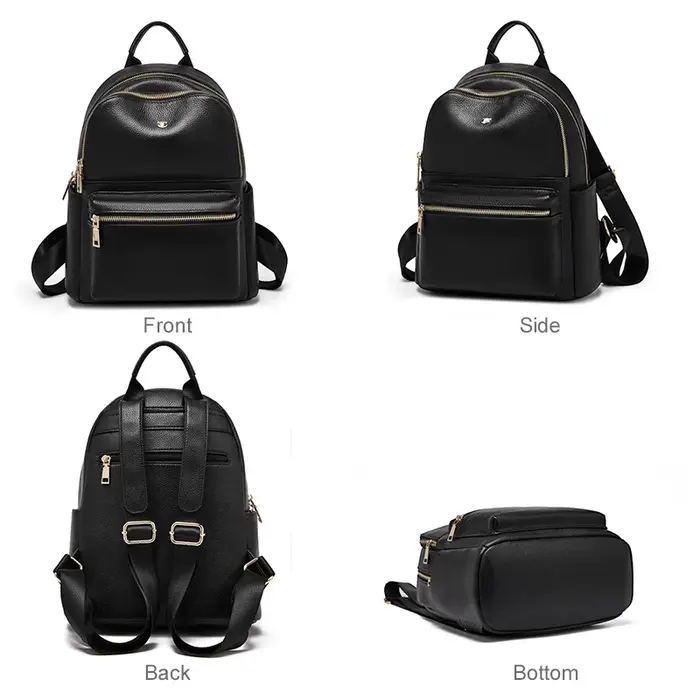 Sac à dos en cuir véritable pour femmes de la marque FOXER, sac à bandoulière de voyage tendance 202