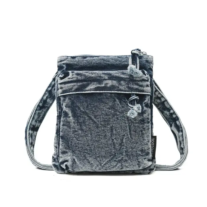 Mini sac à bandoulière en Denim japonais pour femmes, nouveau sac à bandoulière Sauqre de couleur unie, léger et polyvalent pour téléphone portable