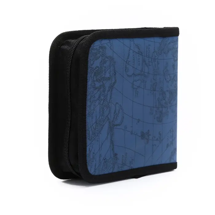 Sac de voyage à motif carte du monde, étui de transport organisateur housse de boîte CD pochette por